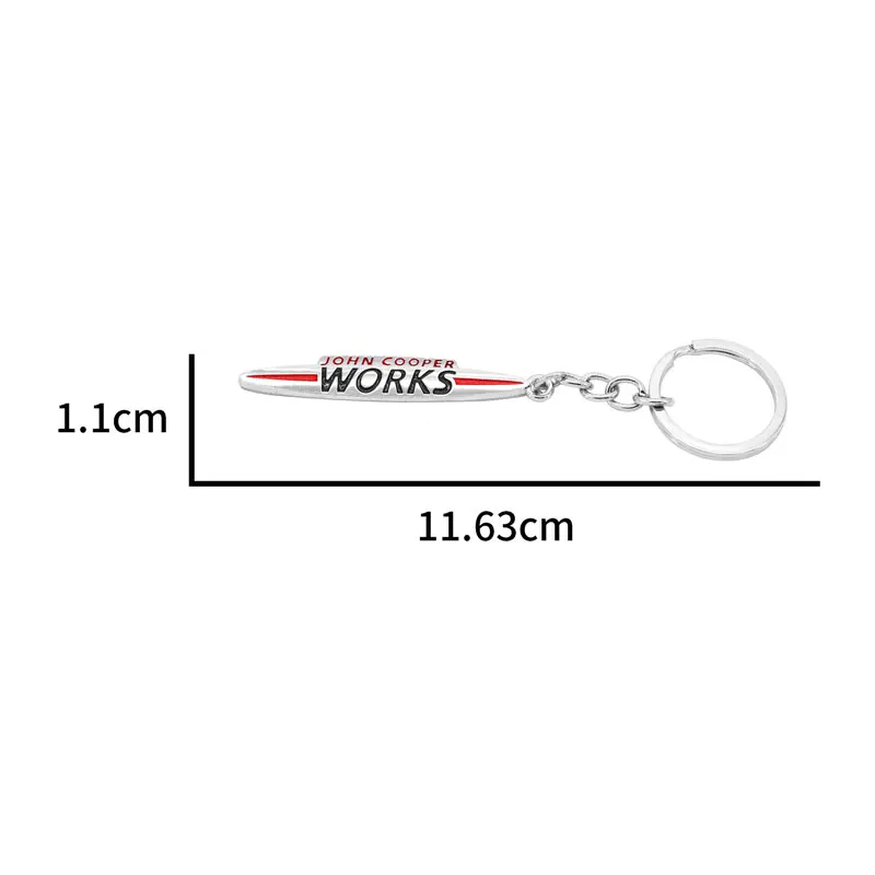 Металлический брелок для ключей объемный автомобильный с эмблемой John Cooper Works