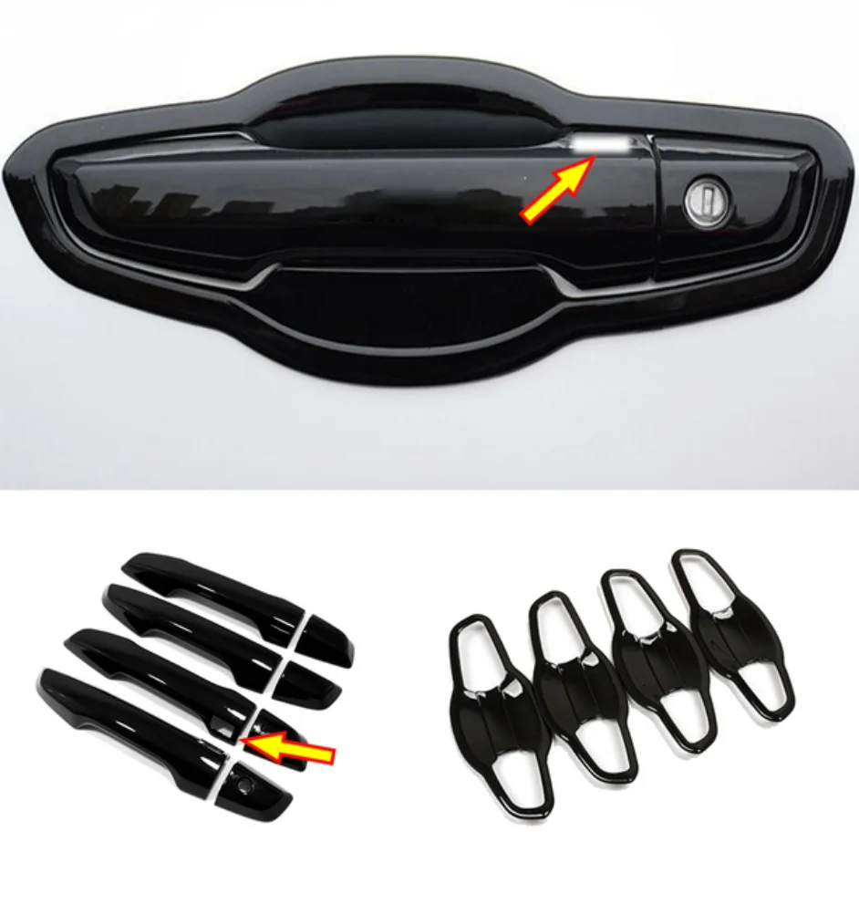 

For Honda CR-V CRV Intelligent 2017-2021 Car Door Knob Protector Door Handle Frame Cover GarnishChrome/Carbon/Black Look Trim