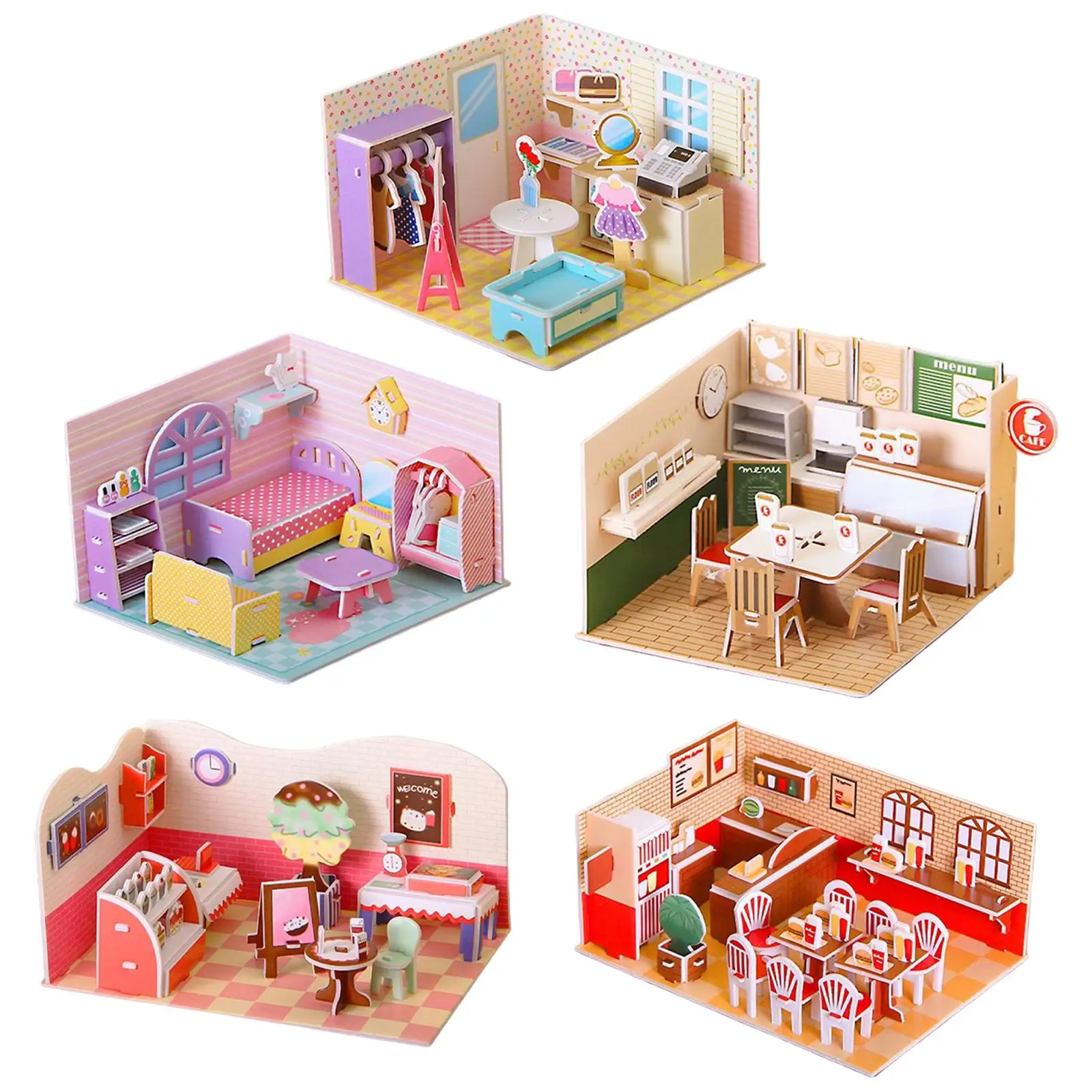 

DIY 3D Jigsaw Puzzle Toys Paper and EPS Foam Board Creative for Girls Boys