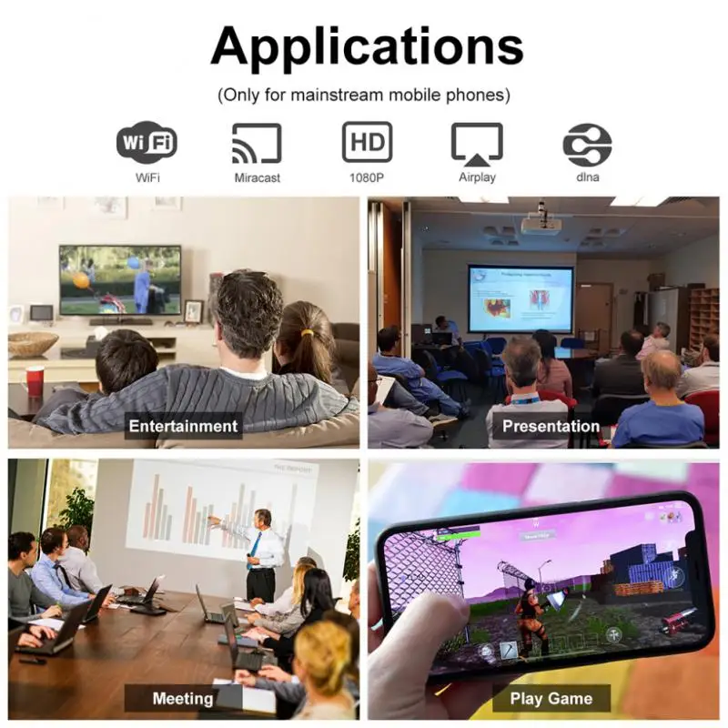 К телевизору 2 4G 4K беспроводной WiFi зеркальный Кабель HDMI-совместимый адаптер 1080P