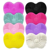 newest silicone brush cleaner cosmetic make up washing brush gel cleaning mat foundation makeup brush cleaner pad scrubbe board
