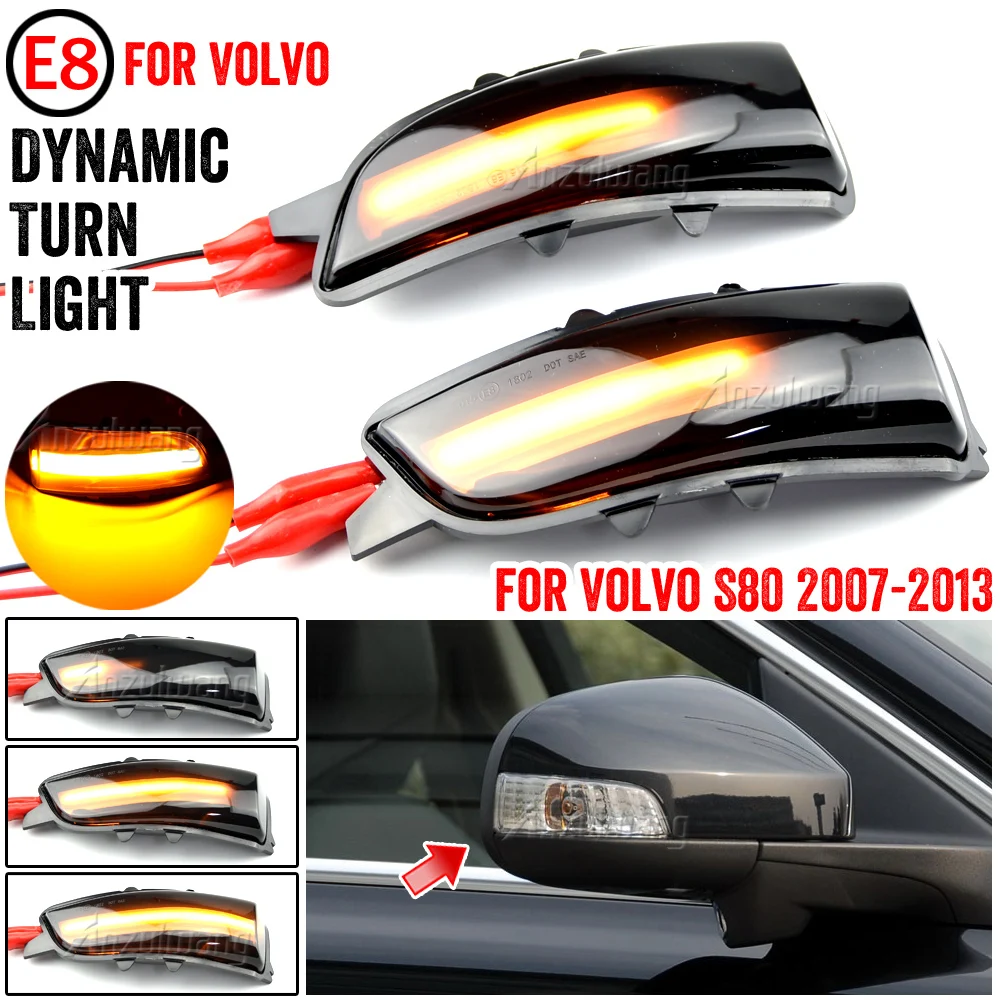 

Поворотный сигнал светодиодный Volvo S40/S60/S80/C30/V50/V70, светодиодная подсветильник КА для бокового зеркала заднего вида, последовательный Светов...