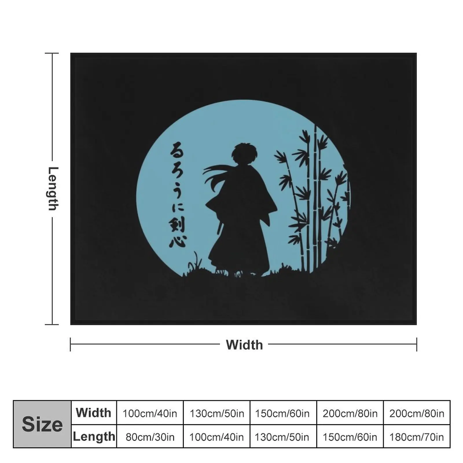 Ретро винтажное синее покрывало Rurouni Kenshin роскошные дизайнерские одеяла для