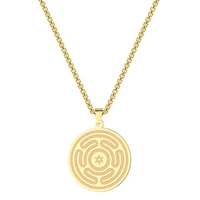 the eye of horus coin necklace for women men stainless steel ancient egypt evil eye pendant engraving egypt rune long choker
