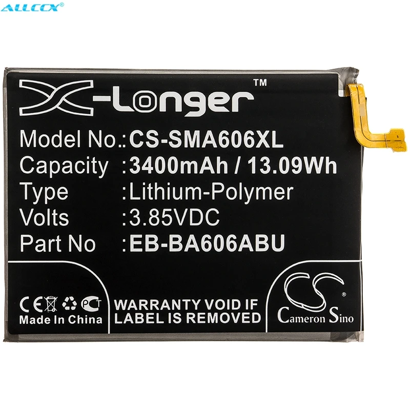 

Cameron Sino 3400mAh Battery EB-BA606ABU for Samsung Galaxy A60,Galaxy A60 2019,SM-A6060/DS