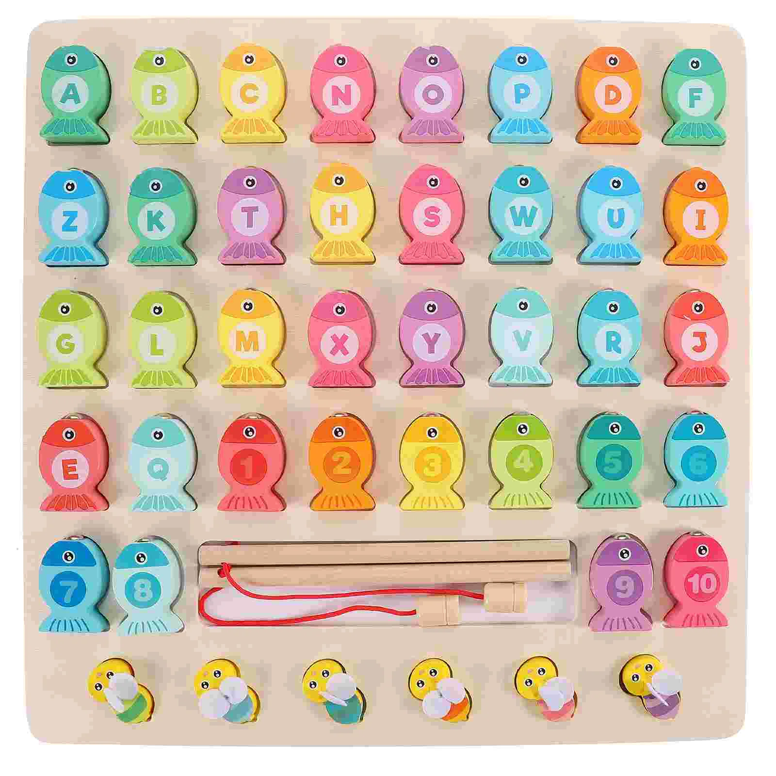 

Toddler Fishing Game Preschool Learning Toys Wooden Matching Early Education Educational Magnet Plate Parent-child Interaction