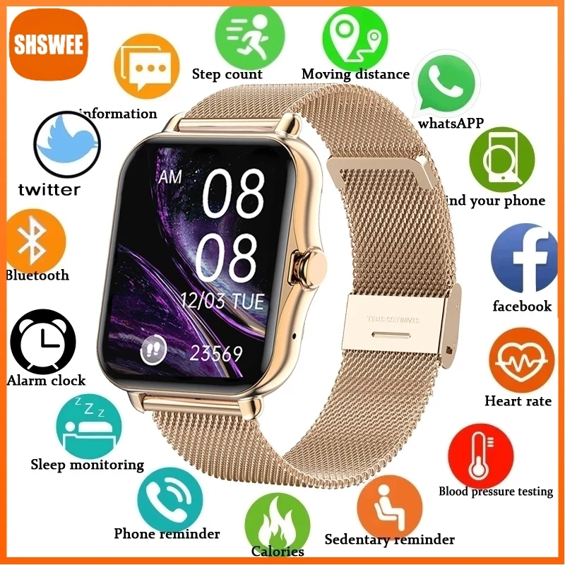 

For Xiaomi Huawei Color Screen Smart watch Ladies Men Full Touch Fitness Tracker Blood Pressure Smart Clock Ladies Smart Watch