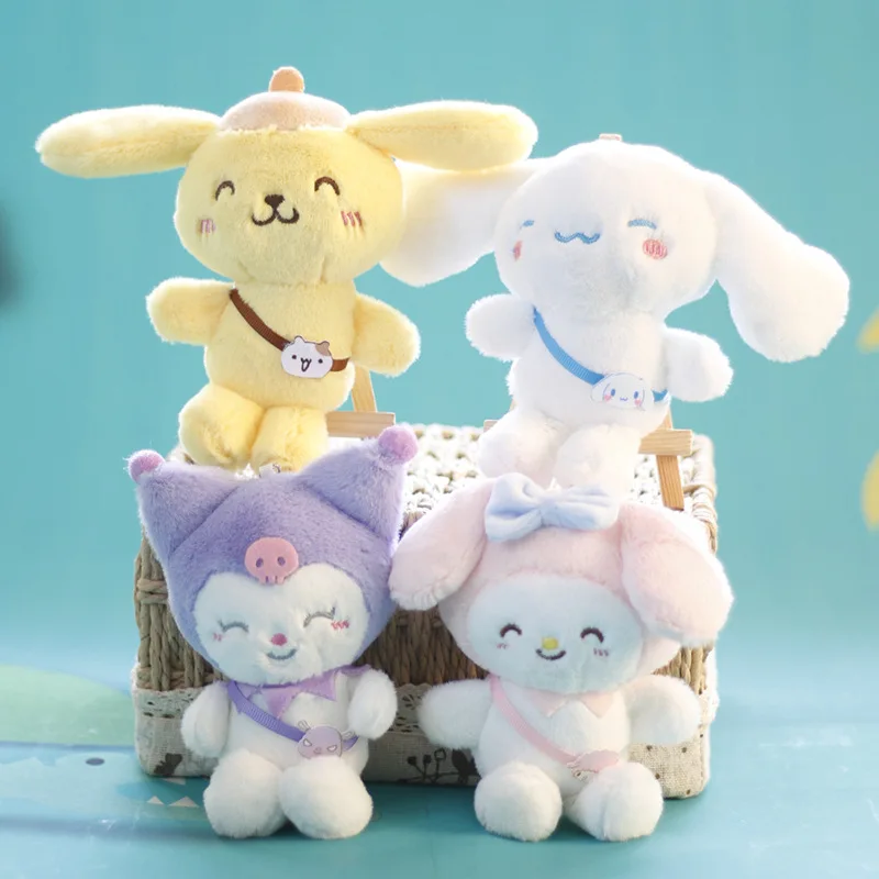 

Japanese Cartoon Sanrio Kuromi Pendant Kawaii Plush Toy Cinnamoroll My Melody Doll Bag Ornaments Toy For Children Xmas Gift