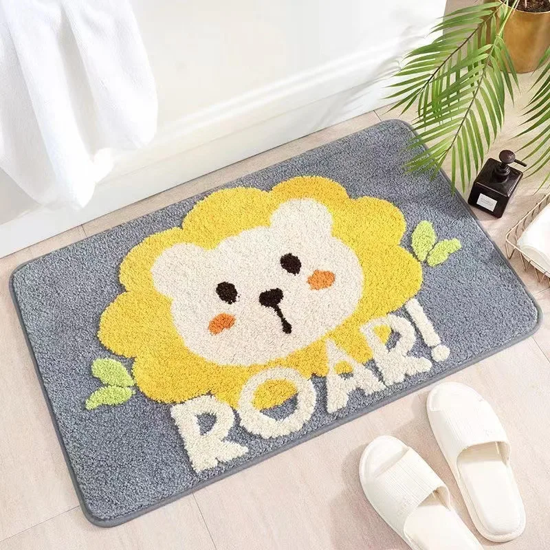 With Flower Pattern For Bathroom Quick Dry Rug Bathroom Tub 