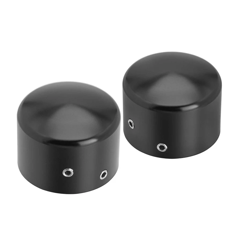 

8X Black Front Axle Nut Cover Cap For Softail Sportster Dyna Road King Vrod King