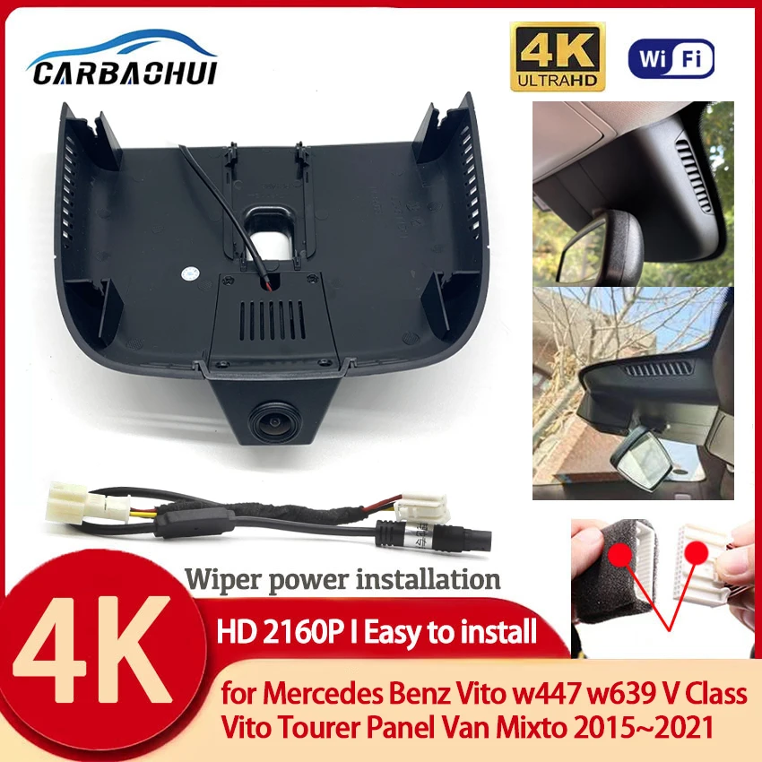 

Plug and Play Hidden WIFI Car Dvr Dash Cam for Mercedes Benz Vito w447 w639 For MB V Class Vito Tourer Panel Van Mixto 2015~2021