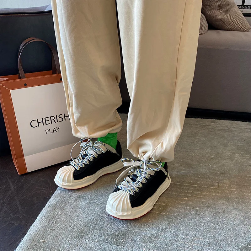 Casual men and women's shoes thick bottom couple shoes students sports ins tide shoes spring and summer