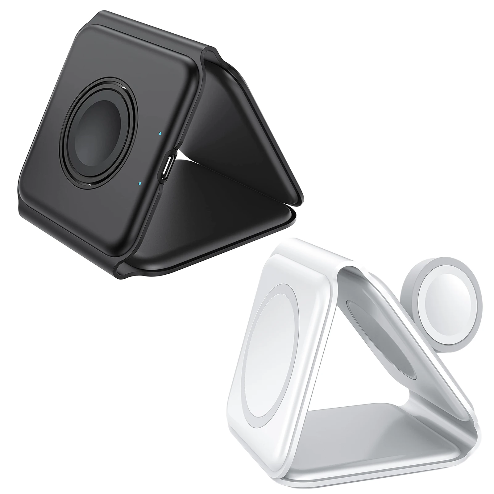 

Магнитное Беспроводное зарядное устройство 3 в 1, складной держатель для телефона, подставка для быстрой зарядки смартфонов, часов, наушнико...