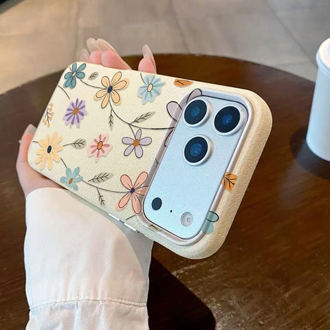 Мягкий чехол в стиле ретро с цветочным принтом для iPhone 17 Pro Max Чехлы для iPhone 11 15 12 13 14 Pro Max Чехол 17 Air 17proMax Задняя крышка Funda Bumper