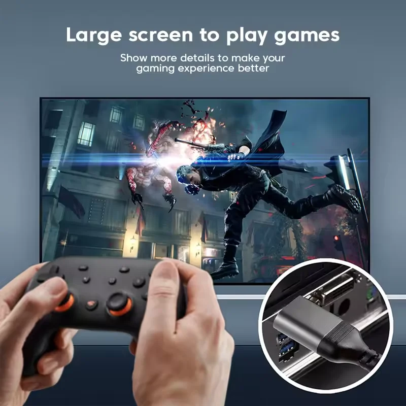 Фото Кабель-адаптер HDMI 2.1 для ТВ-приставки, монитора PS4, видеокабель для ноутбука, высокоскоростной HDR UHD 8K 60HZ 4K 120HZ 1M 2M 3M 5M 7M видеокабель №2