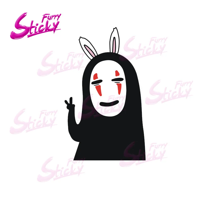 

Furry Sticky Funny No Face Man Anime Car Sticker Decal Mini Cooper Car Accessories Bumper Helmet Trunk Mazda Stickers