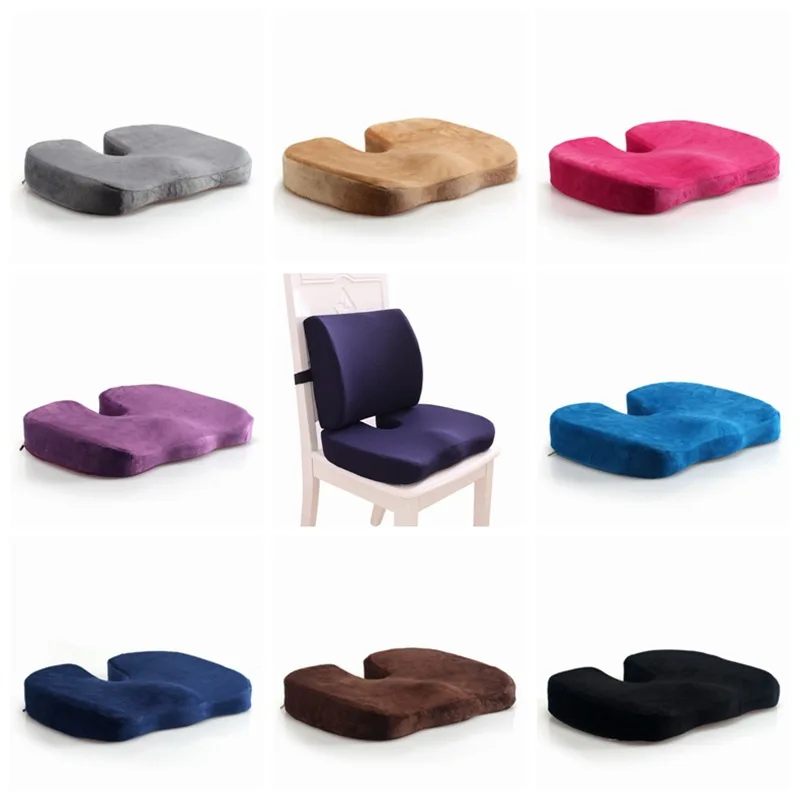 

High Elastic Travel Breathable Seat Cushion Coccyx Orthopedic Memory Foam U Seat Massage Chair Cushion Pad Body Shaping Cushion