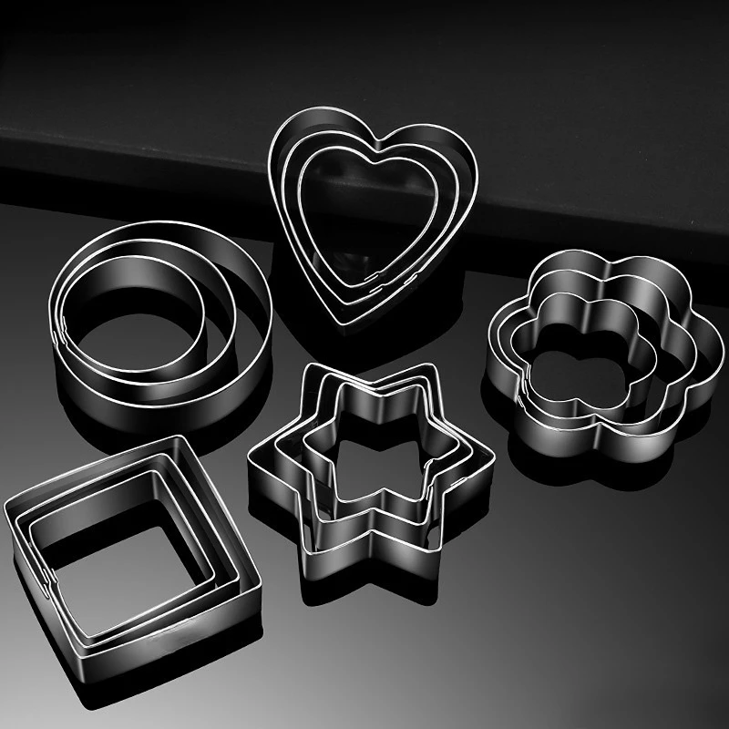 

Stainless Steel Cookie Cutter Mold For Baking Star Heart Flower Round Shape Christmas Kitchen Tools Accessories