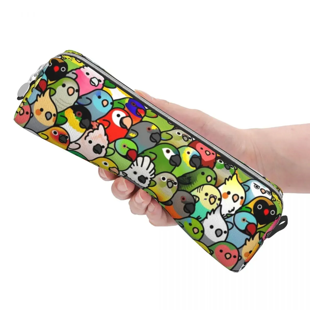 Пенал Everybirdy с радужными птицами футляр для ручек большой органайзер девочек и