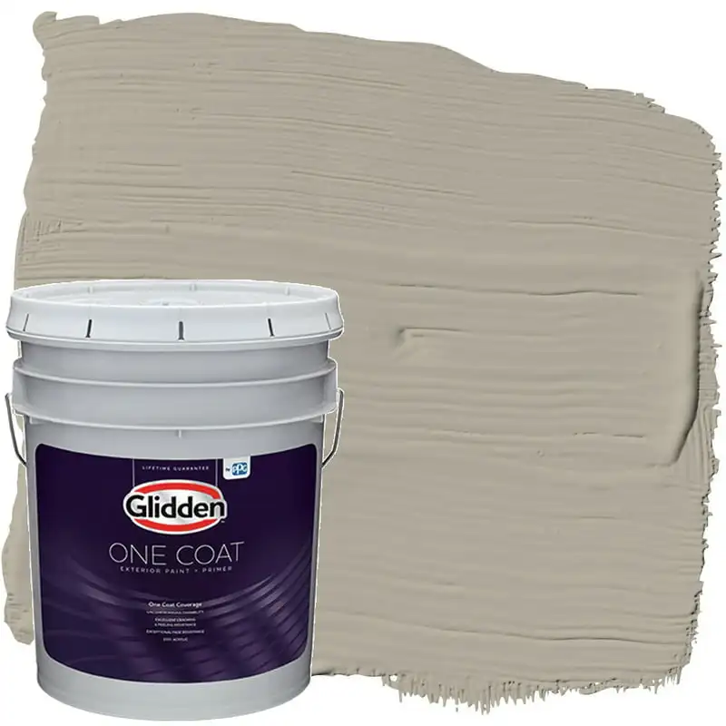 

Coat Exterior Paint + Primer Sharkskin / Gray, Semi-Gloss, 5 Gallons