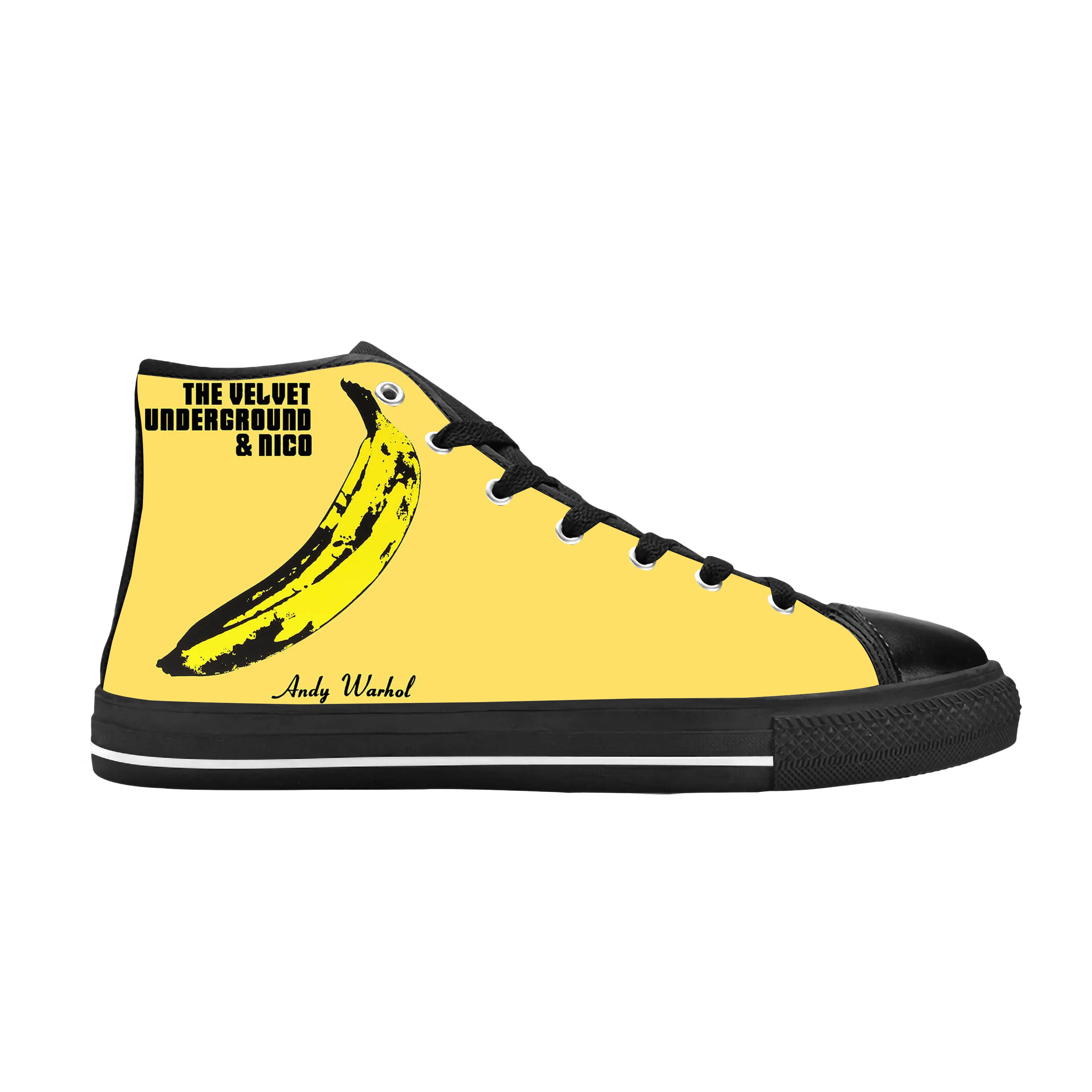 The Velvet Underground Nico Music Rock Band Funny Casual Cloth Shoes High Top Comfortable Breathable 3D Print Men Women Sneakers