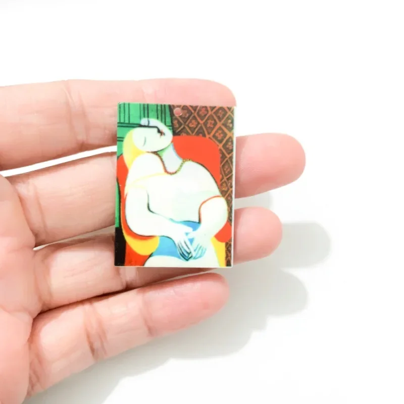 1 шт. всемирно известные картины акриловые подвески подсолнухи Мона Лиза кулон