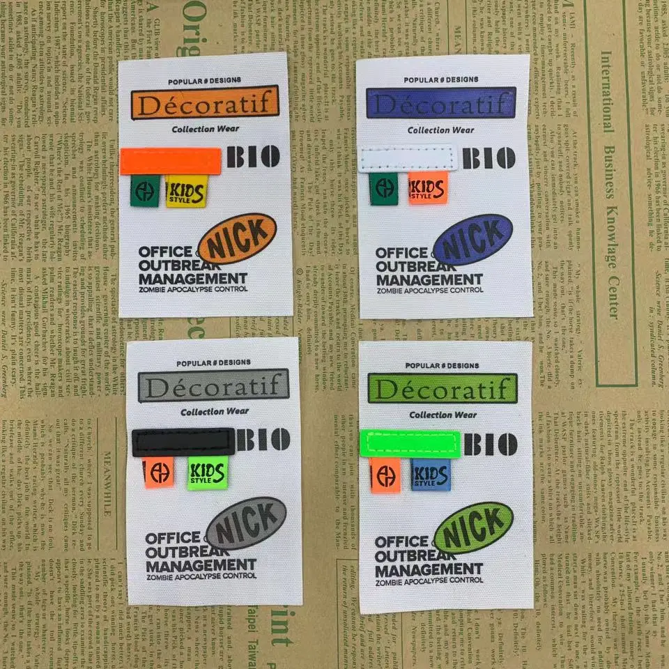 

Mixed 4Pcs/Lot Fashion Soft Fabric Patches Color Printed Letters Embroidery Sew on Applique Clothing Handmade DIY Garment Decor