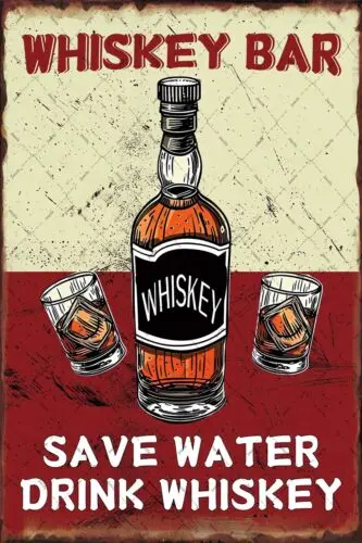 Jenifu бар для виски экономии воды металлический жестяной знак винтажный ретро Whis...