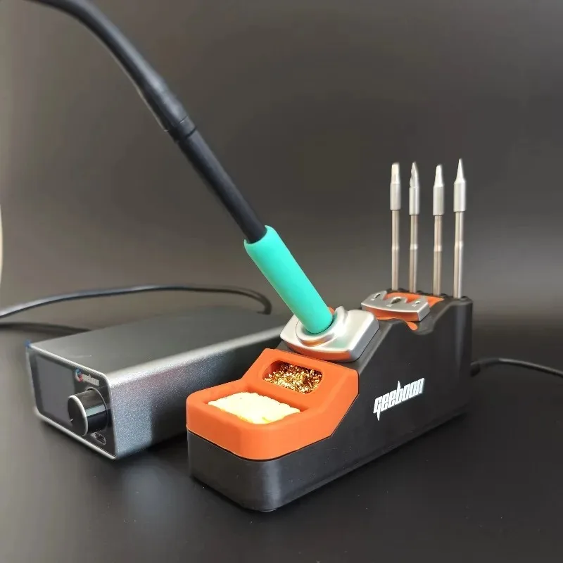 Фото Паяльная станция GEEBOON TC22 240W с подставкой для паяльника SDC02 + рукоятки T245/T210 + паяльные жала C245/C210 Новинка №4