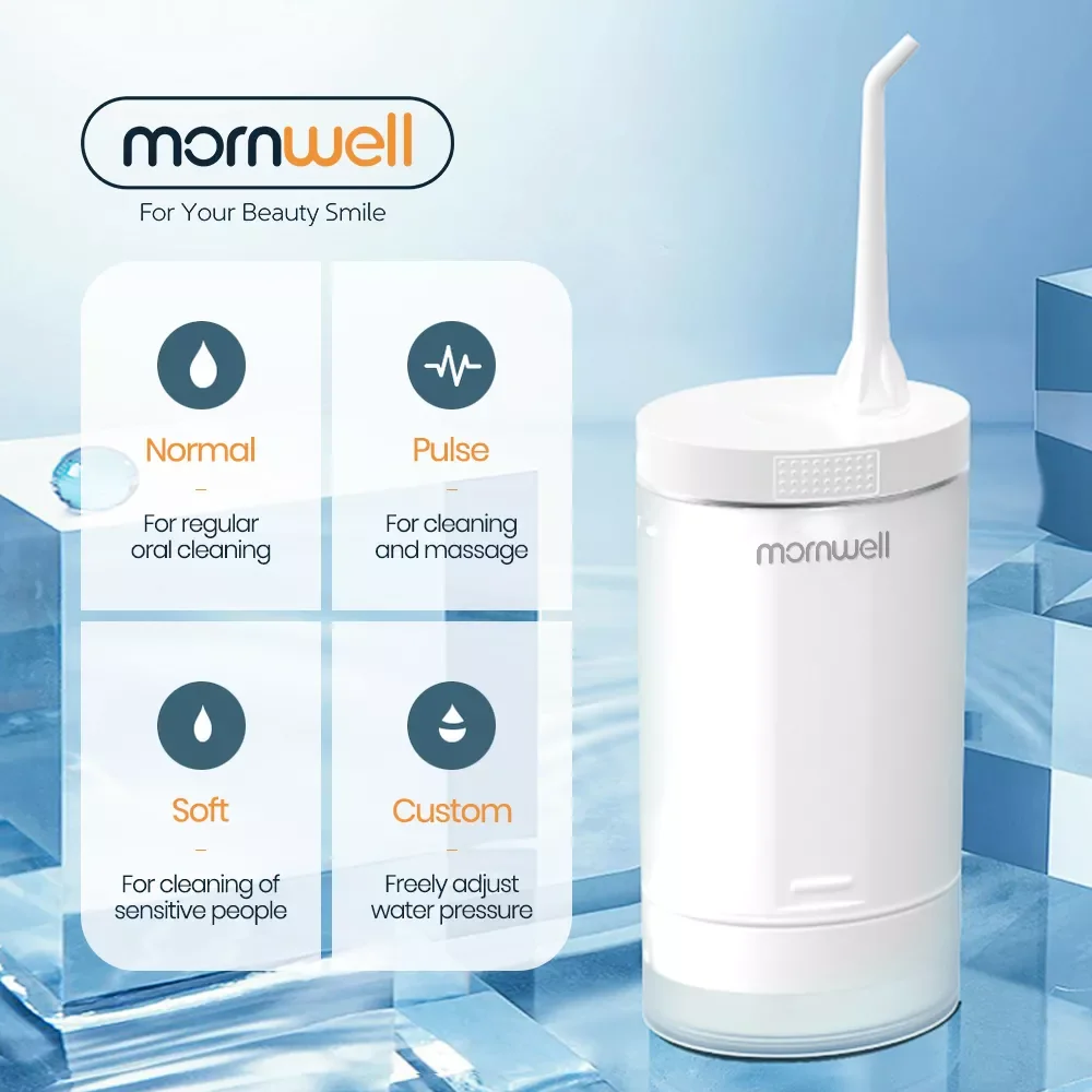 

Mornwell F22 Oral Irrigator Portable Tooth Cleaner Telescoping Water Flosser Irrigator Dental Water Jet water thread for teeth