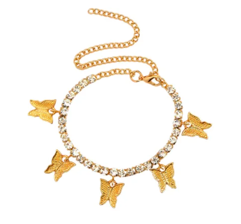 

Kaura Butterfly Anklet - Gold
