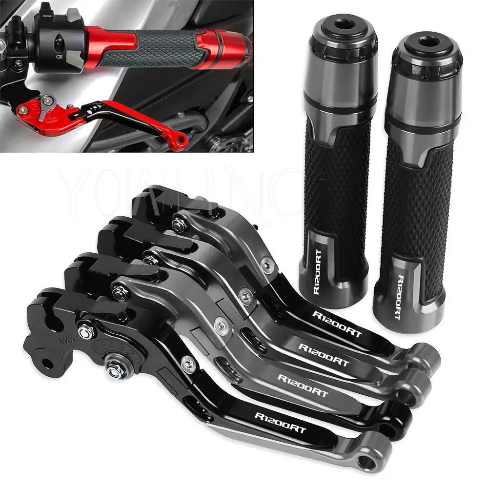 

R1200RT Motorcycle CNC Adjustable Brake Clutch Levers Handlebar knobs Handle Hand Grip End FOR BMW R 1200 RT 2010 2011 2012 2013