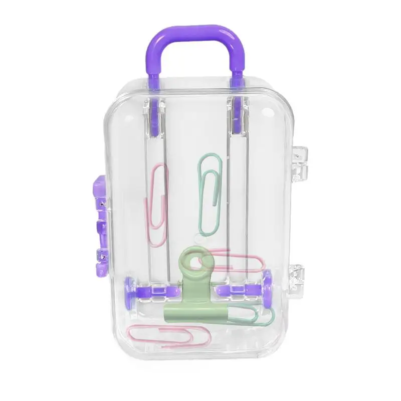 

Mini Trunk Suitcase Luggage Suitcase Kids Toy Dolls Accessories Candy Box Gift Cartoon Gift Box Favor Decor