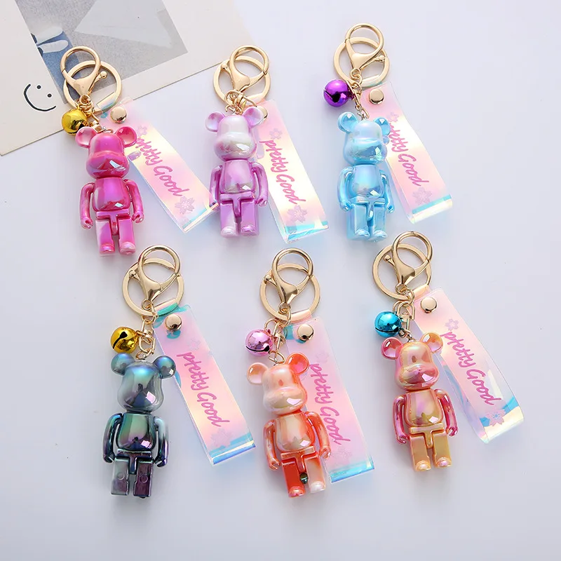 

Женский брелок, брелок с колокольчиком, брелок для ключей, мультяшная кукла, медведь, брелок для ключей, подарок, сумка, очаровательный мульт...