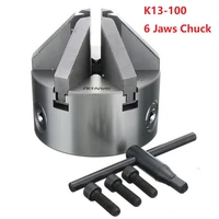 k13 100 6 jaws lathe chuck self centering with turning machine tools accessories for drilling milling working