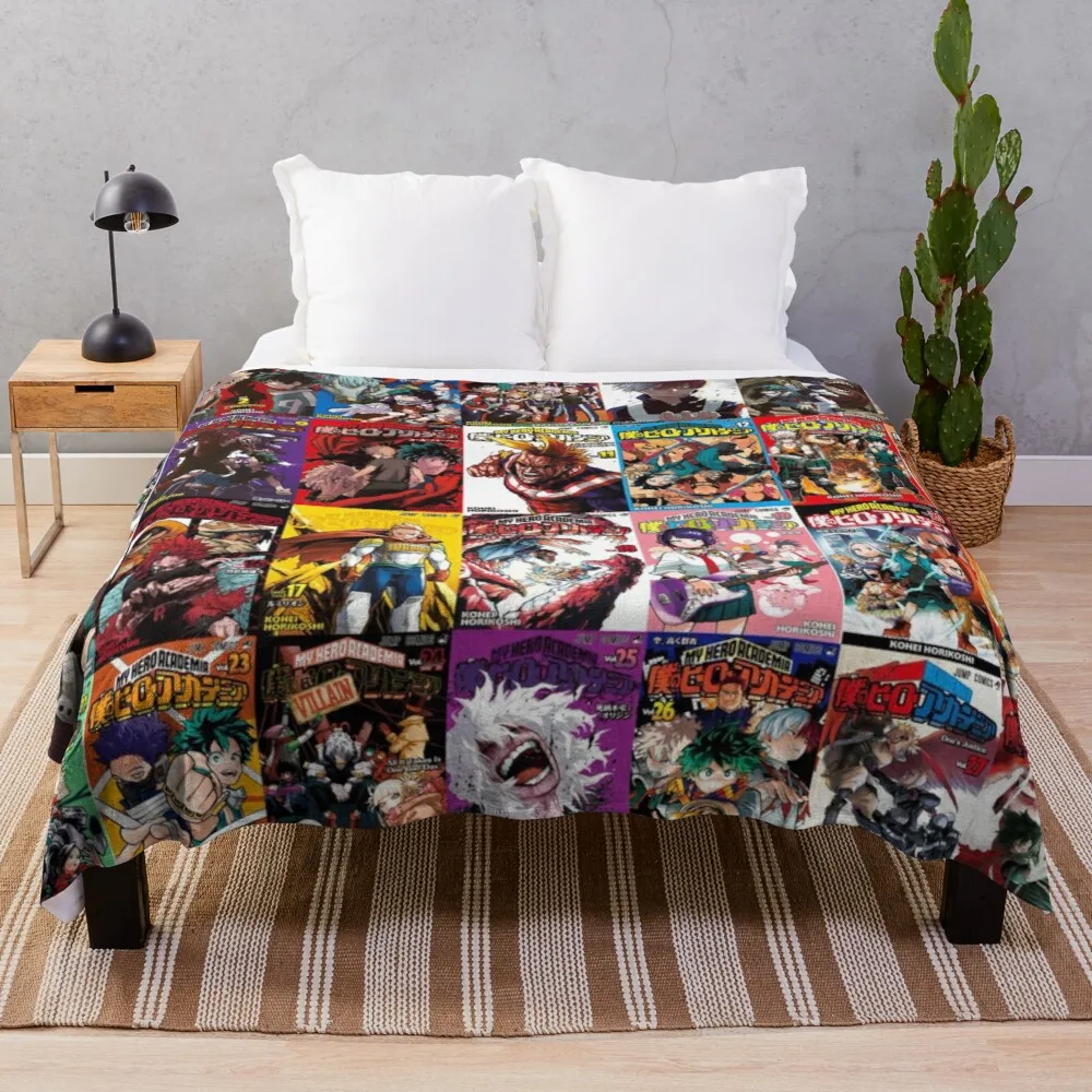 

Одеяло с коллажем My hero моя геройская академия, декоративное диванное одеяло, мягкое одеяло