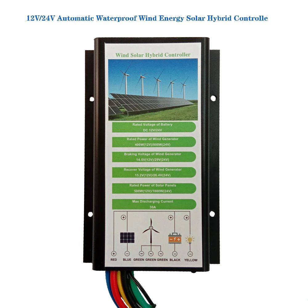 

12V/24V Automatic Waterproof Wind Energy Solar Hybrid Controller 400W/800W Hybrid Charge Controller