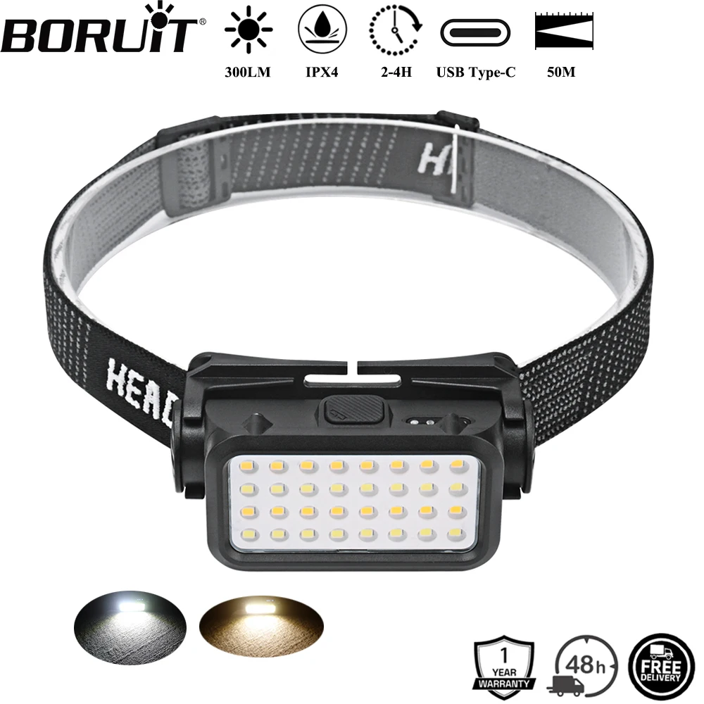 

Налобный фонарь BORUiT K351 COB LED 400 лм
