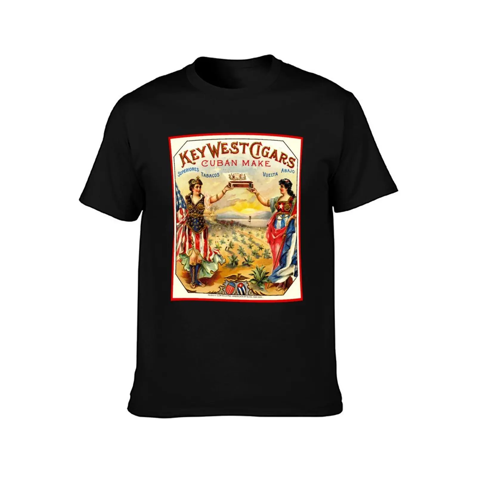 Фото Футболка KEY WEST CIGARS: Водостойкая повседневная футболка с винтажным кубинским рекламным принтом 1898 года №2