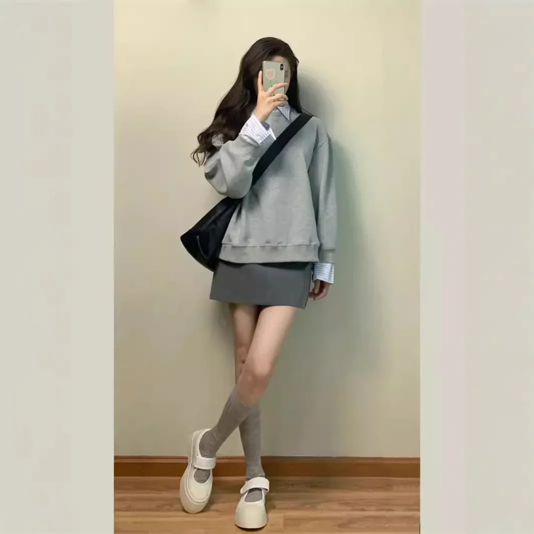 Женская одежда в консервативном стиле осенне-зимний костюм из двух предметов