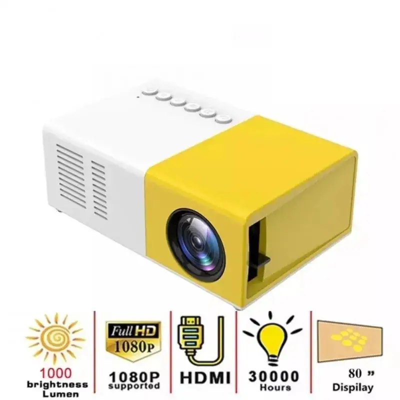 

J9 Portable 5G WIFI Projector Mini Smart Real 1080P Full HD Movie Proyector 80Inch Large Screen LED Bluetooth Projectors For PS4