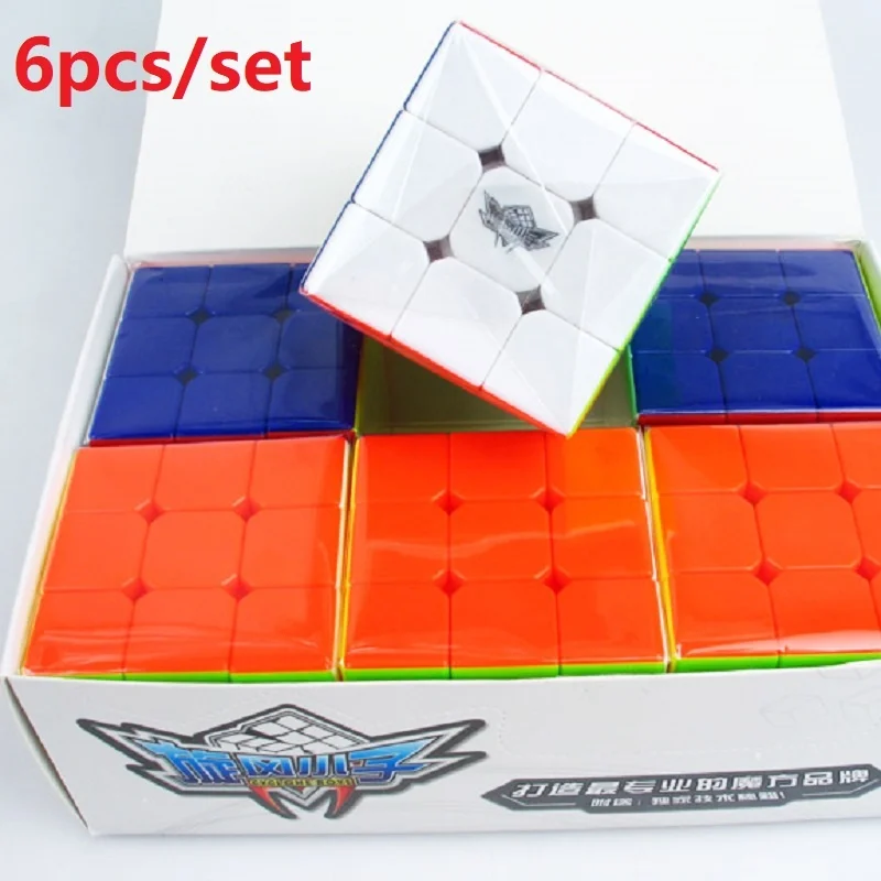 

Cyclone Boys 6pcs set 56mm 3x3x3 Cubo Magico packing cube Speed Cube Stickerless Puzzles Toys for s Brain Teaser