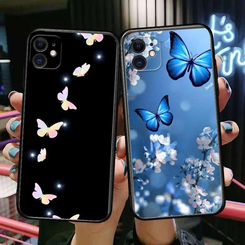 

HD-Butterfly Phone Cases For iphone 13 Pro Max case 12 11 Pro Max 8 PLUS 7PLUS 6S XR X XS 6 mini se mobile cell