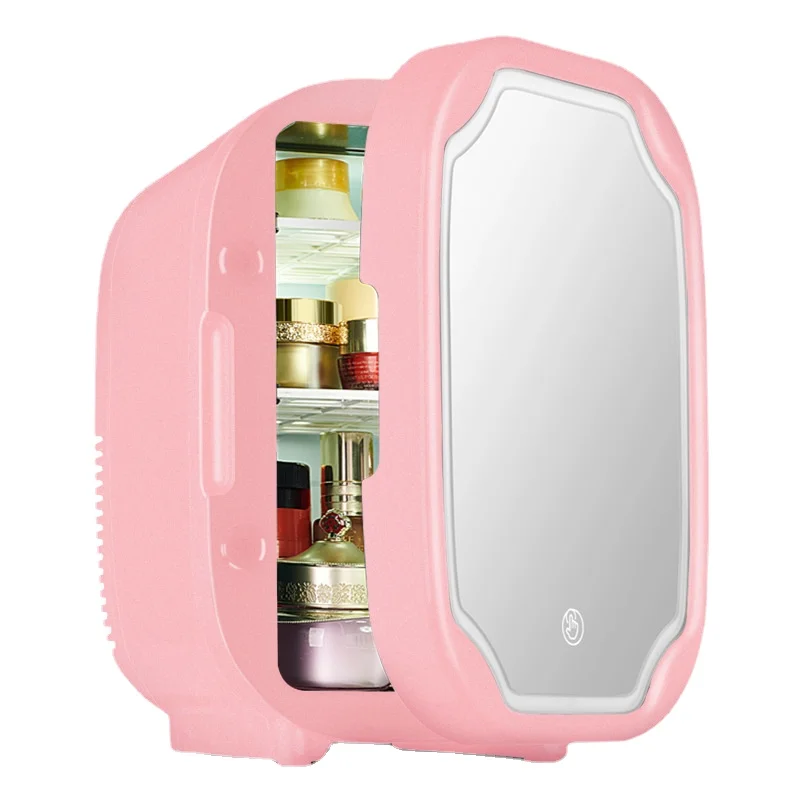 

Portable 8L Refrigerator With LED Light Cosmetic Skincare Refrigerators Makeup For Home Office Car Compact Fridge Cooler Warmer