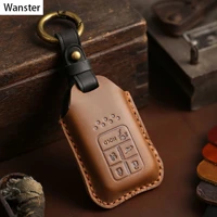 luxury leather car smart key case cover shell bag for honda breeze cr v crv rhev and honda ens1 ens1 ens ens 1