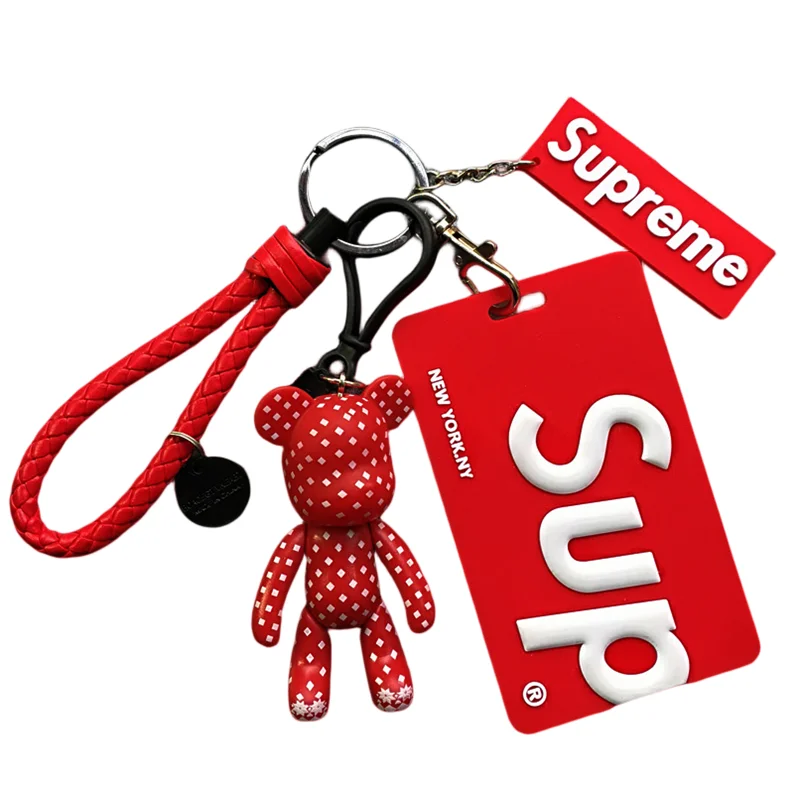 

Supreme Creative Bus Card Set Keychain Soft Silicone Campus Meal Card Subway Access Control Traffic Card Protective Cover