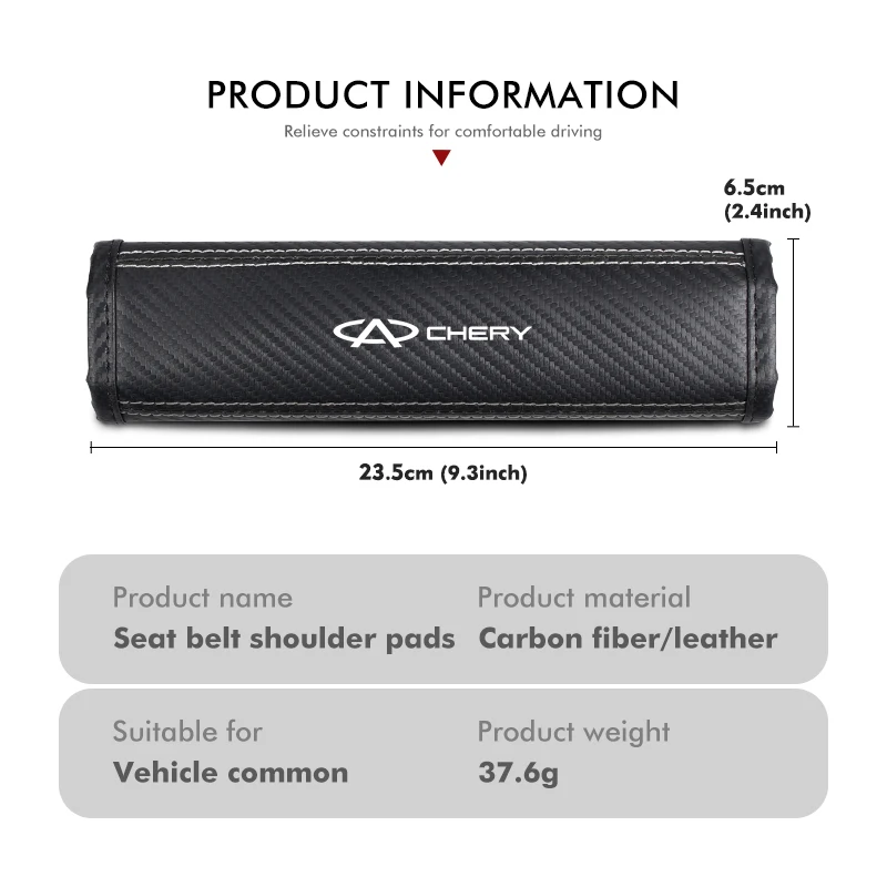 Кожаные накладки на ремни безопасности для Chery Pro T11, A1, A3, A5, Amulet, M11, Eastar, Elara, IQ, Arrizo (art.: 3920da53ee094) - 3920da53ee094