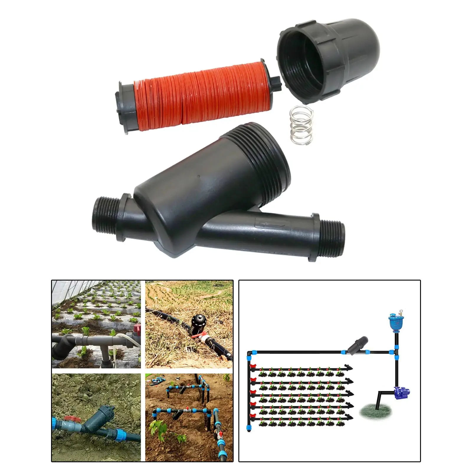 

Y Type Garden Irrigation Disc Filter 3/4" Male Thread Disc Filter for Greenhouse Agricultural Drip Agricultural Irrigation