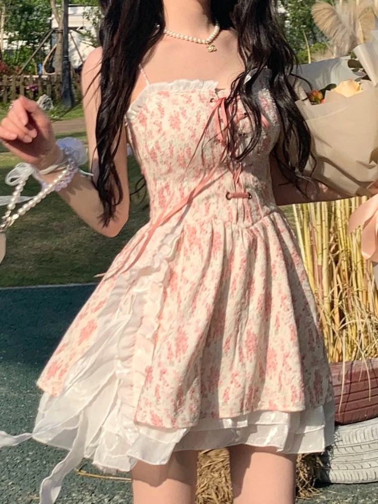 

Элегантное пикантное платье с цветочным принтом, женские летние вечерние мини-платья с принтом, женское праздничное Бандажное корейское мо...
