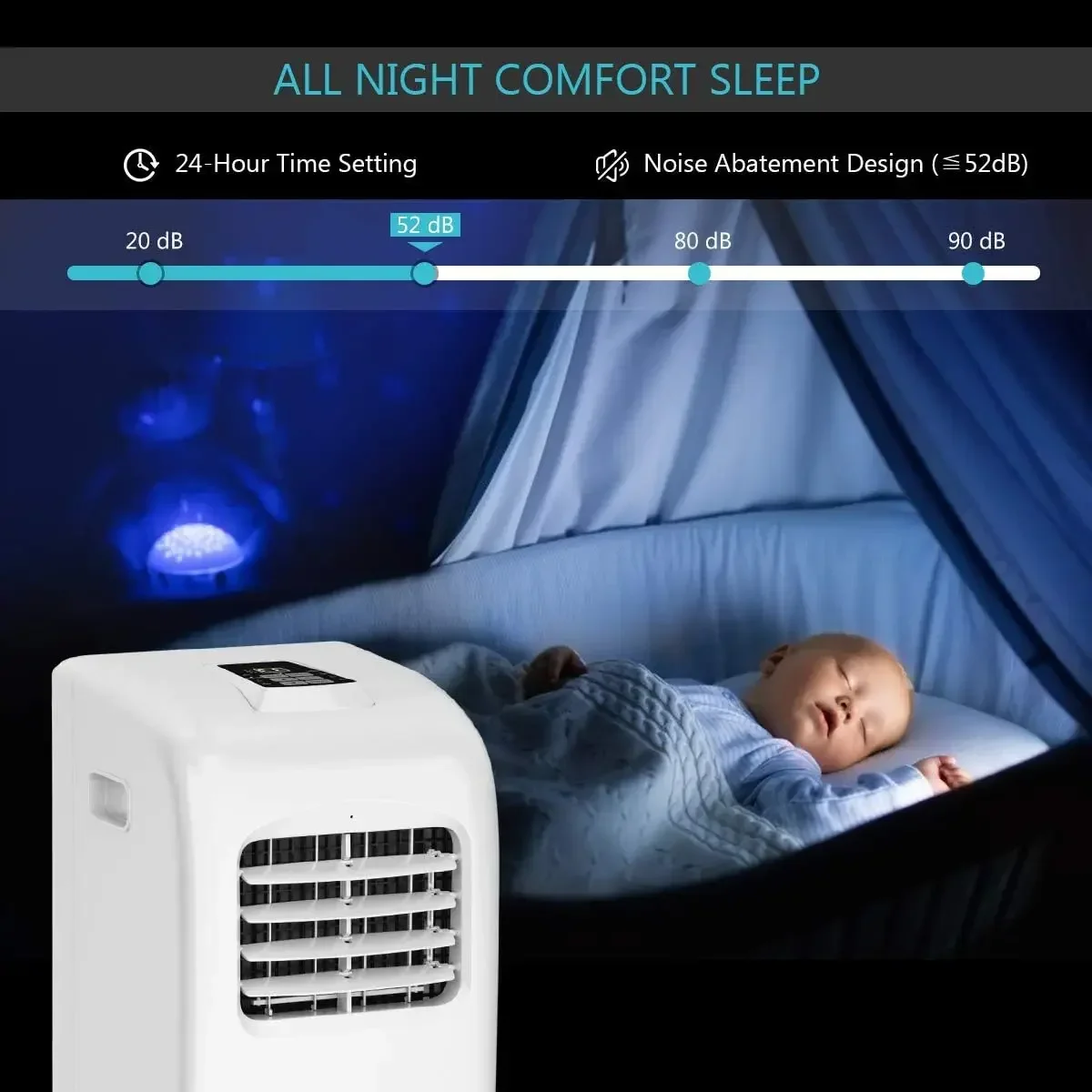 Портативный кондиционер COSTWAY Ashrae 8000 BTU с дистанционным управлением